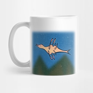 Fly Bird Night Sky Mug